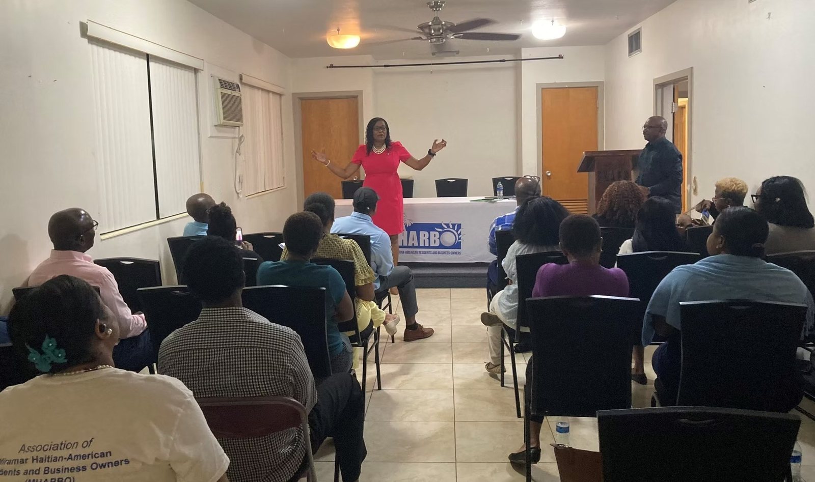Marie Woodson with the District 105 community
